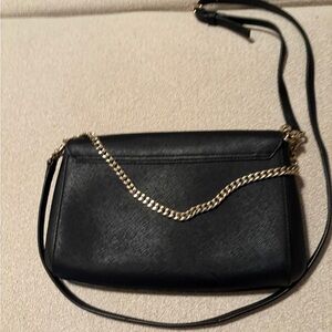 Elegant Black Leather Shoulder Bag